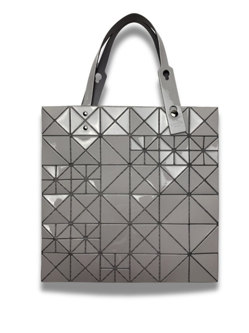 Bao Bao Issey Miyake Silver/Grey Geometric Blocky Tote Bag